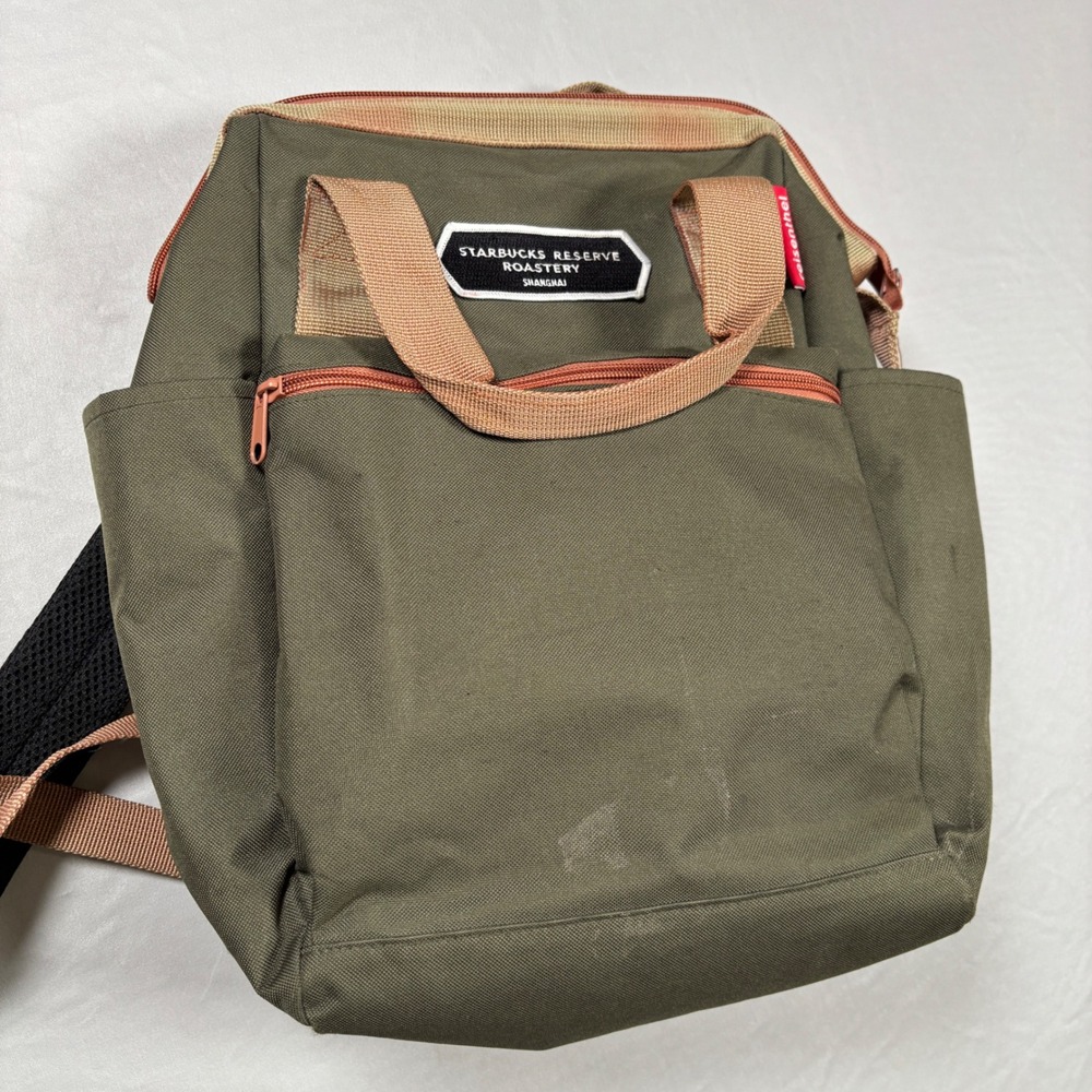 Starbucks Reserve Roastery Shanghai Reisenthel Backpack Olive Green Canvas‎ Bag